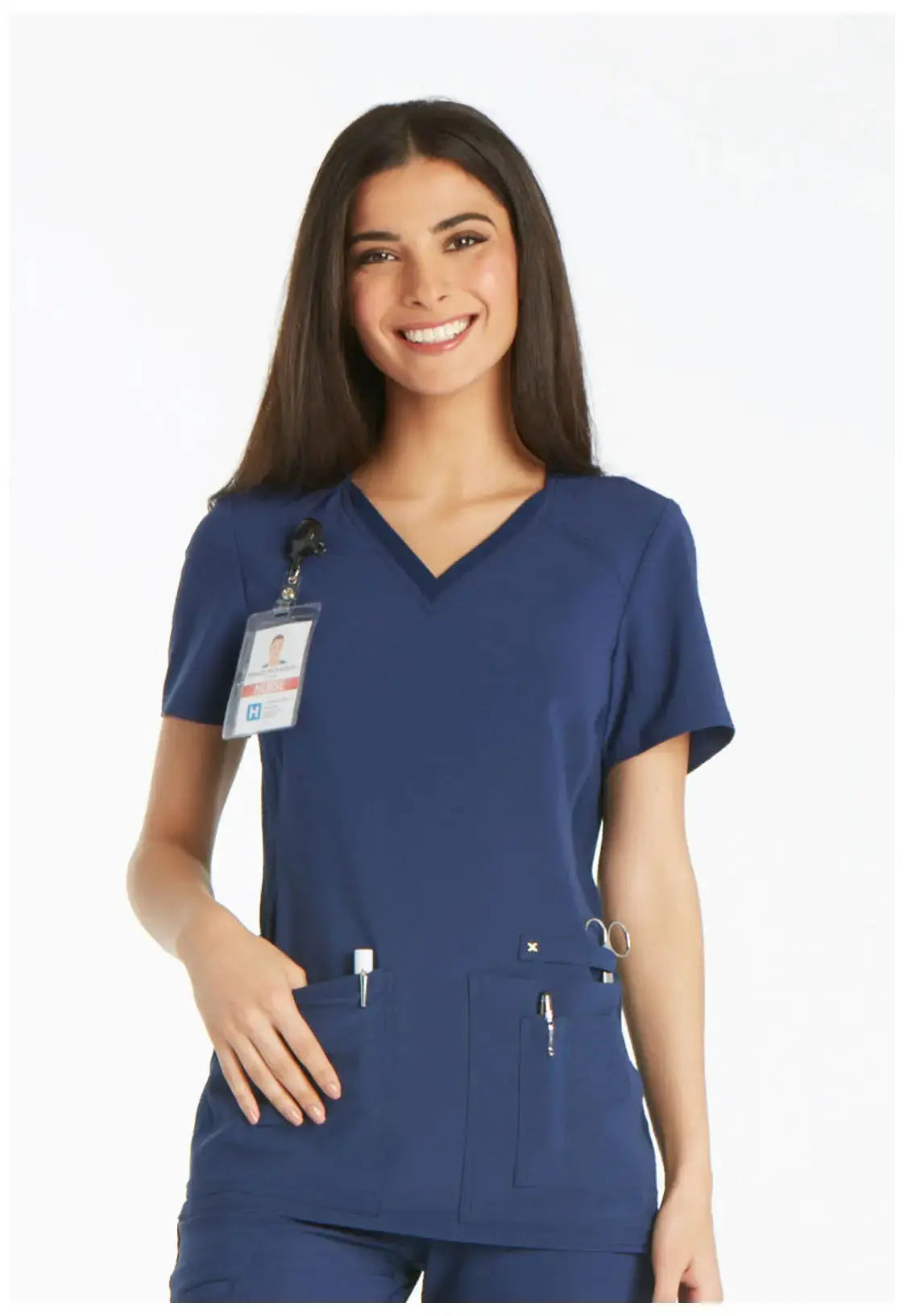 Cherokee IFlex Women's Knit Panel Scrub Top CK605 Simply Scrubs Australia
